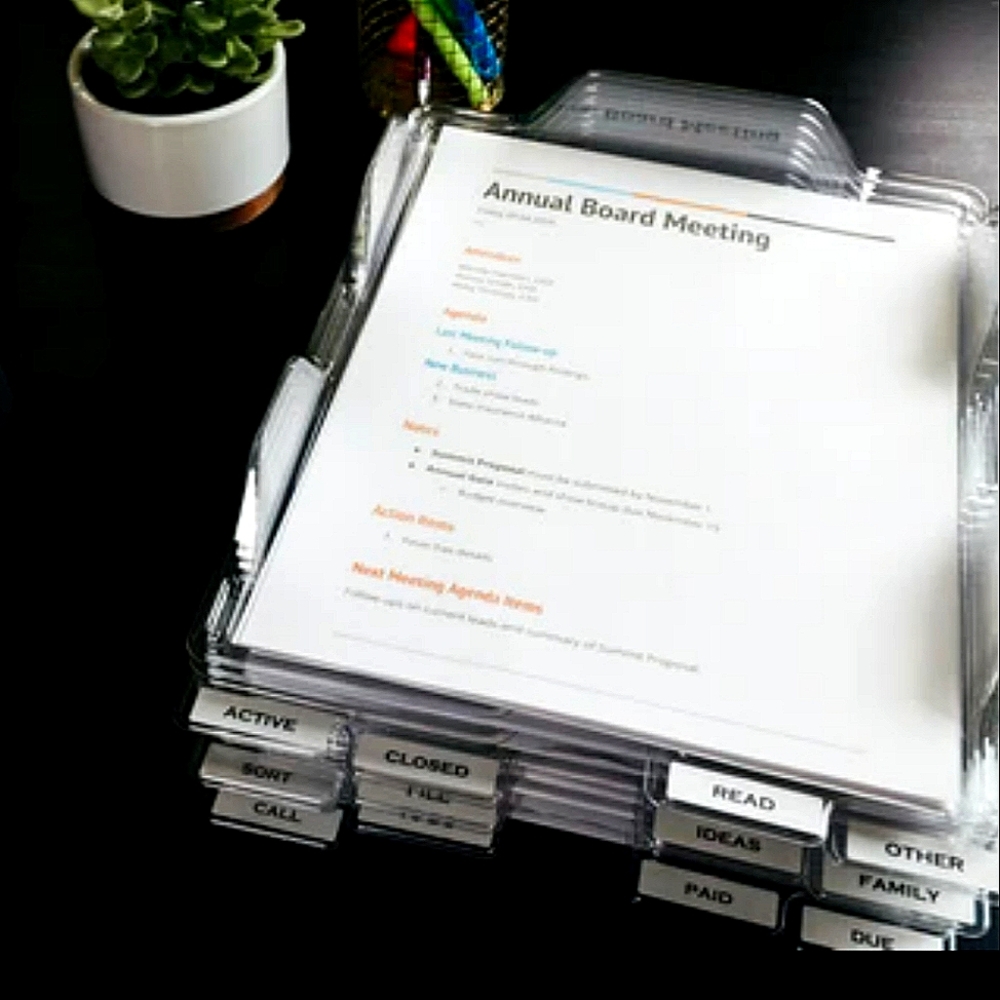 EZstax, paper organizer, clear 12 pk